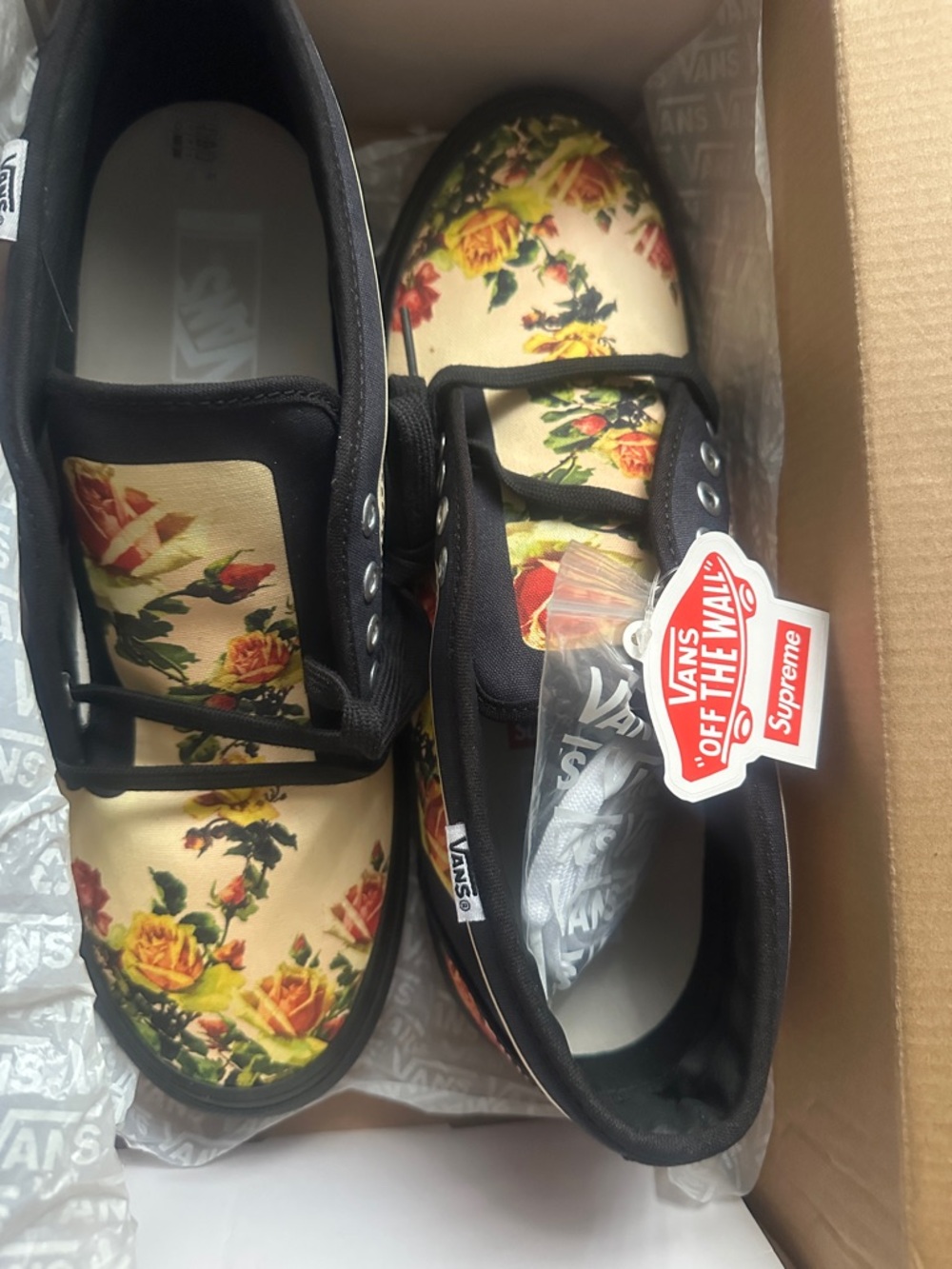 Jean Paul Gaultier x Supreme 🔥🌹Vans Floral Chukka ‘95 Pro Sneakers -